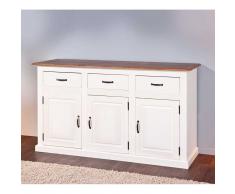 Landhaus Sideboard in Weiß Kiefer massiv
