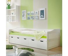 Bett in Weiß Stauraum