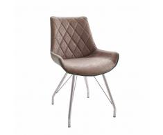 Esstischstuhl Set in Braun Antik Look (2er Set)