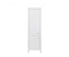 Massivholz Hochschrank in Weiß Küche