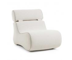Organischer Sessel in Beige Stoff Lehne klappbar