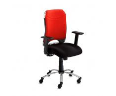 Ergonomischer Bürostuhl mit verstellbaren Armlehnen Rot Schwarz