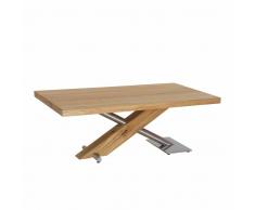 Wohnzimmer Couchtisch mit X Fuß Eiche Massivholz