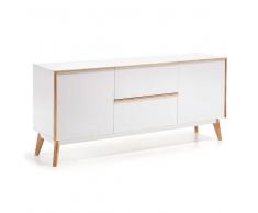 Schlafzimmer Sideboard in Eiche Weiß 160 cm