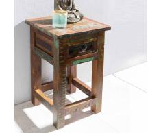 Beistelltisch im Shabby Chic Design Bunt Braun