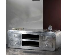 TV-Lowboard in Silber Industry Style