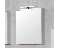Badezimmer Spiegelschrank mit Aufbauleuchte Weiß