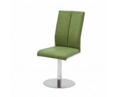 Drehstuhl in Grün Kunstleder Esszimmer (2er Set)