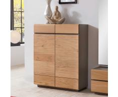 Schuhschrank aus Wildeiche Bianco 80 cm