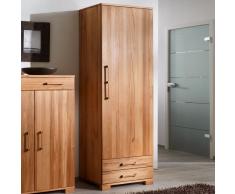 Garderobenschrank aus Kernbuche Massivholz mit Schubladen