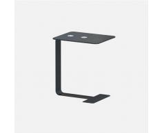 Laptop Beistelltisch in Schwarz Glas
