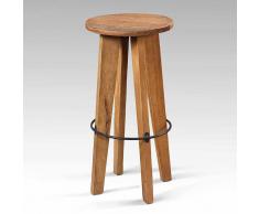 Sitzhocker aus Teak Massivholz Rund