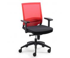 Bürostuhl in Rot-Schwarz Armelehnen