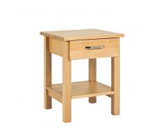 Ablagetisch aus Buche Massivholz Schublade