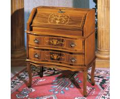 Barock Design Sekretär in Nussbaumfarben 75 cm