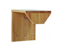 Kleine Garderobe aus Kernbuche Massivholz mit Hutabalge