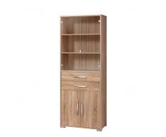 Büroschrank mit Glastüren Sonoma Eiche