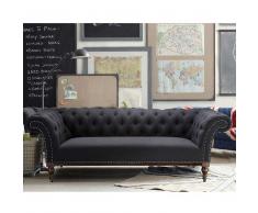 Sofa im Retro Style Anthrazit