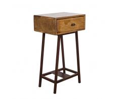 Design Telefontisch aus Holz und Metall Loft Design