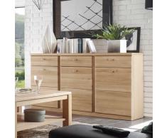 Wohnzimmer Sideboard aus Wildeiche Bianco 3 türig