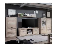 TV Schrankwand in Asteiche hell 360 cm (4-teilig)