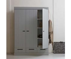 Schlafzimmer Kleiderschrank in Hellgrau skandinavisches Design