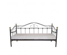 Metallbett aus Stahl Schwarz