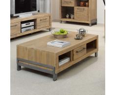 Couchtisch in Grey Wash Optik Akazie Massivholz