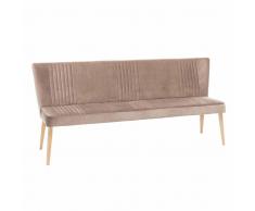 Esszimmerbank in Taupe Stoff Retro Design