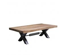Industry Couchtisch aus Teak Massivholz Metall