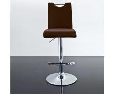 Barhocker in Dunkelbraun drehbar (2er Set)