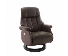Leder Relaxsessel elektrisch verstellbar Braun