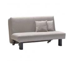 Bettcouch in Hellgrau Stoff modern