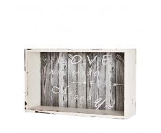 Hängeregal im Shabby Chic Design Weiß Grau