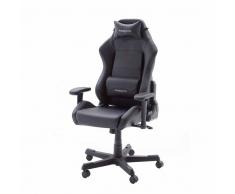 Ergonomischer Bürostuhl im Racer Design Schwarz Kunstleder