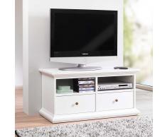 TV Lowboard im skandinavischen Landhausstil Weiß