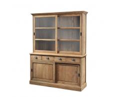 Landhaus Buffetschrank mit Schiebetüren Teak Massivholz