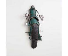 Wandgarderobe als Motorrad Grün Schwarz