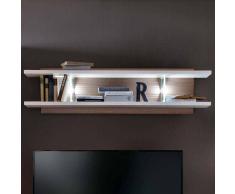 Wandboard in Weiß Eiche 3D Optik LED Beleuchtung
