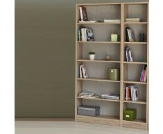 Bücherregal Set in Eiche modern (2-teilig)