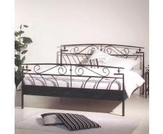 Doppelbett aus Metall Schwarz