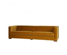 Retro Sofa in Gelb Webstoff