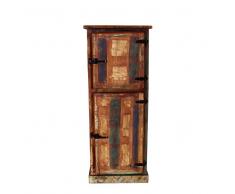 Shabby Chic Barschrank in Braun Bunt Recyclingholz