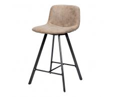 Barstuhl in Taupe Stahl (4er Set)