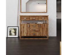 Wohnzimmer Sideboard aus Wildeiche Massivholz 100 cm hoch