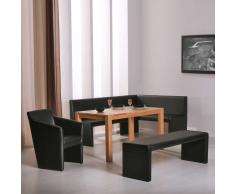 Essgruppe mit Eckbank Schwarz (4-teilig)
