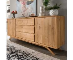 Wohnzimmer Sideboard aus Wildeiche Massivholz 180 cm