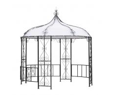 Pavillon im romantischem Design Anthrazit Weiß