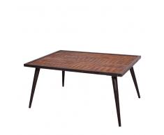 Wohnzimmer Couchtisch aus Eisen Mangobaum Massivholz