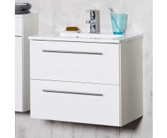 Waschtischunterschrank in Weiß mit Becken